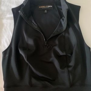 Gabrielle Union Crop zipper top